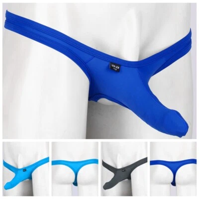 Freebily Herren Ouvertslip Jockstrap G-string Tanga mit Penis Hülle Unterwäsche