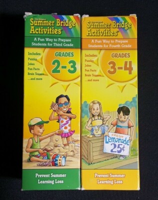 Summer Bridge Activities Grades 2-3  3-4 Educational Puzzles Jokes Brain Teasers