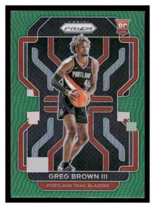 2021 prizm #291 Greg Brown III green