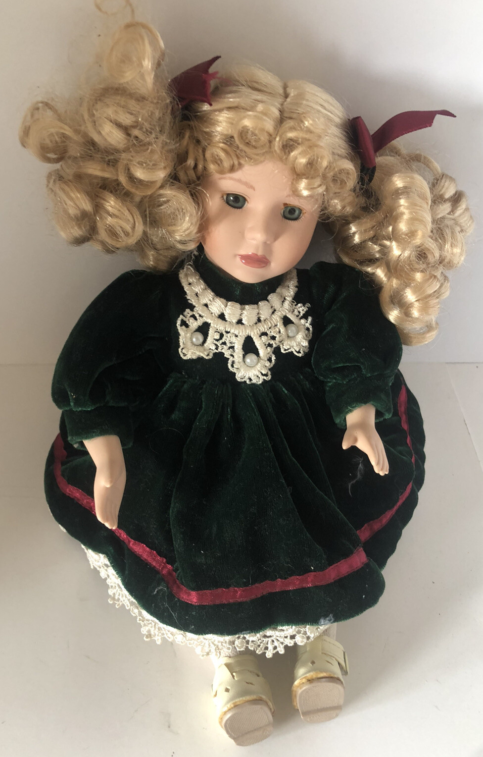The Collectors Choice Series by DanDee Porcelain Doll Blonde & Green