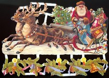 VICTORIAN SANTA DIE CUT PAPER SCRAPS ef7194 GERMANY