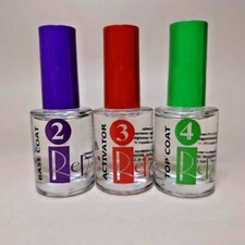 RED Dip Powder Liquid Dip Essentials (Base/Top/Activator) 0.5 fl oz 3steps