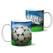 Personalised Football Mug Boys Sport Cup Birthday Fathers Day Custom Text Gift