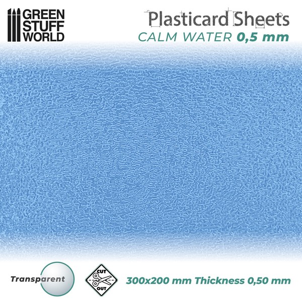 Plancha Plasticard AGUAS CALMADAS - Material para hacer rios, lagos, efecto agua