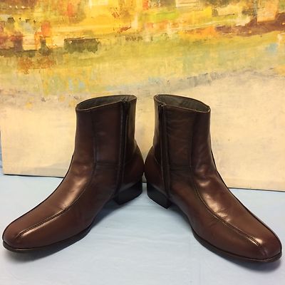 Botany 500 Ankle Boots Leather side zipper size 10 M - Brown  display picture 3