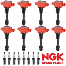 Energy Ignition Coil & NGK Platinum Spark Plug for Nissan Titan Armada UF551