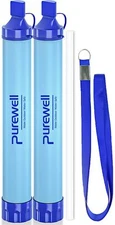 Outdoor Water Filter, Personal Water Filtration Straw, Emergency Survival Gear.