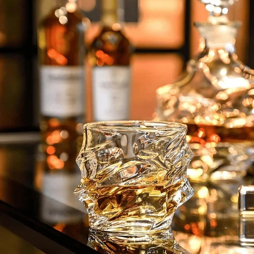 Glas Whiskygläser Japanisches Kristall Whiskyglas schwerer dicker Boden - Bild 6 von 12