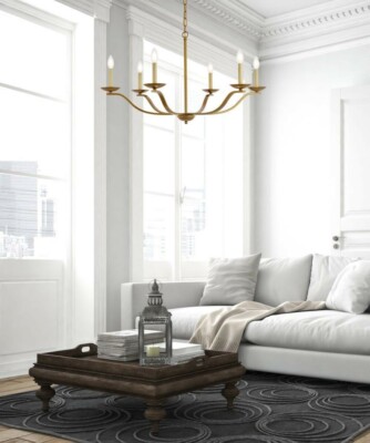 Chandelier Farmhouse French Country Rustic Ceiling Lighting Light Fixture 36 in