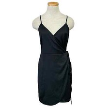 ASOS Dress Women's 6 Black Mini Wrap Dress Sleeveless