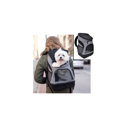 Backpack Pet Carrier for Dogs Gives your pet a great view Grey