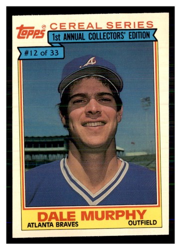 1984 Topps Cereal Series Baseball DALE MURPHY #7 - Picture 1 of 2