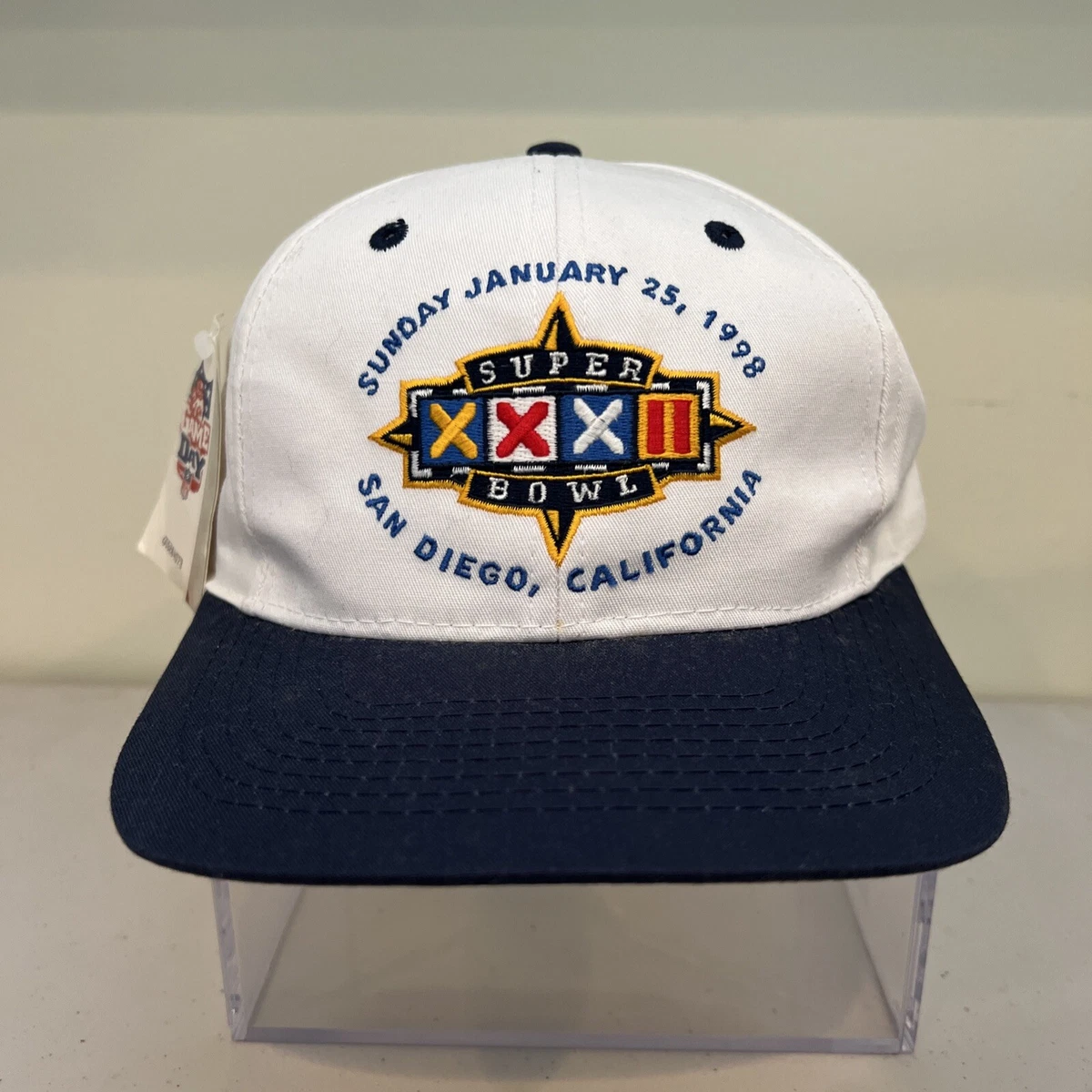 Rare Vintage LOGO 7 Super Bowl XXXII 32 1998 San Diego Snapback Hat Cap 90s NWT