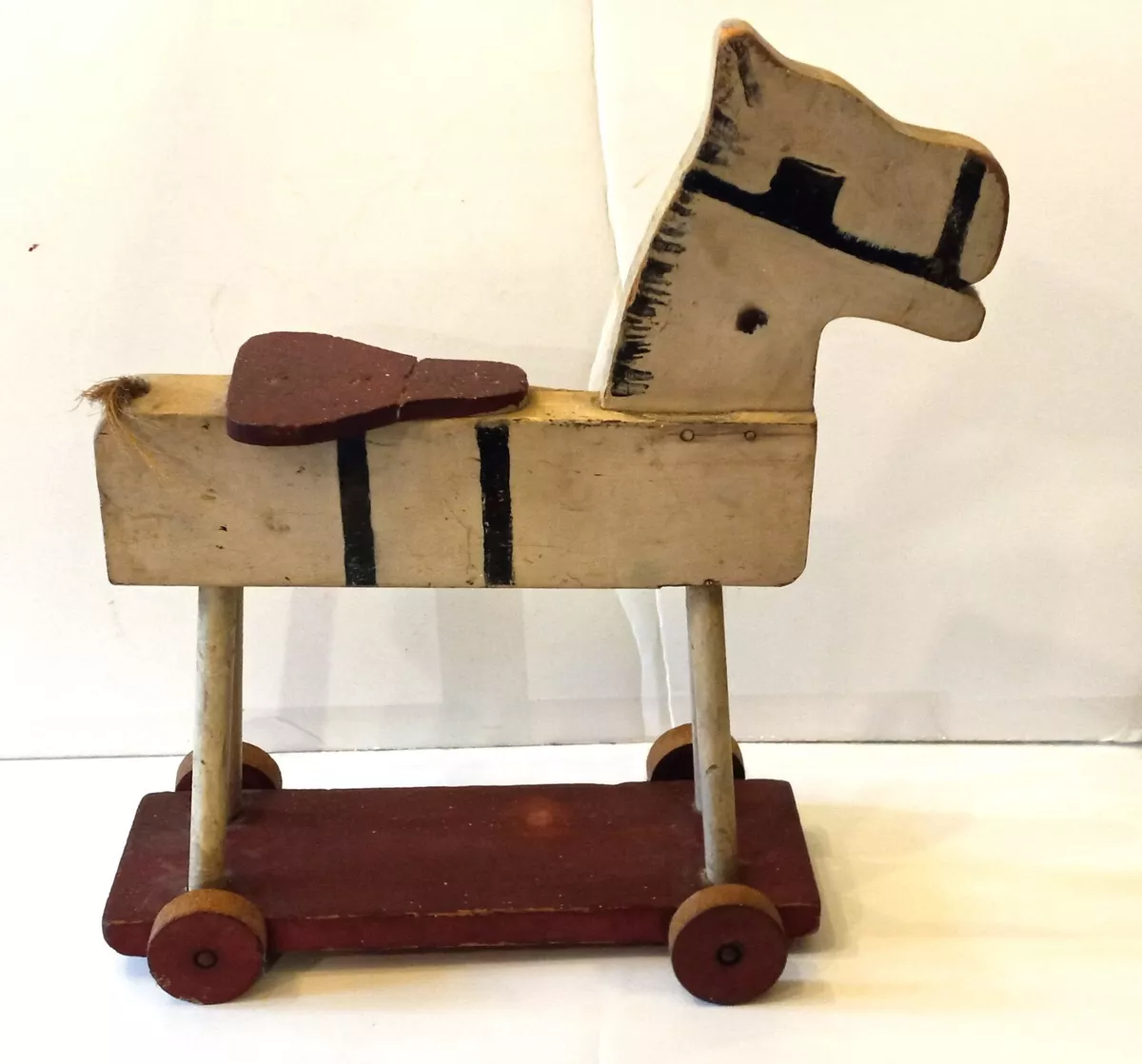 Antique Vintage 1935 36 Fisher Price Wheel Horse 225 Pull Toy eBay