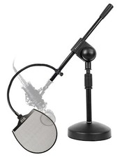 Rockville Podcast Recording Studio Desktop Microphone Mic Stand Boom Pop Filter