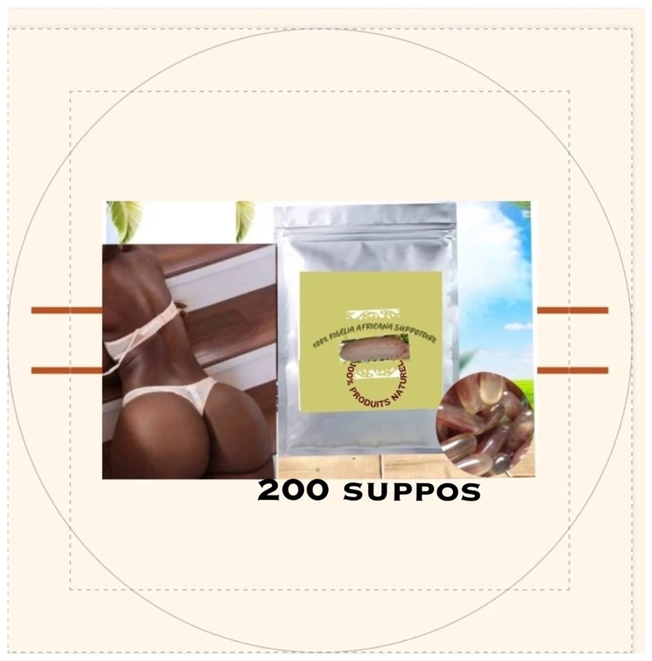 GROSSIR FESSES & HANCHES SUPPOSITOIRE HUILE DE KIGELIA AFRICANA 100% Ingrédient