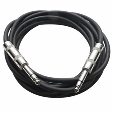 SEISMIC AUDIO - Black 1/4" TRS 10' Patch Cable  Effects