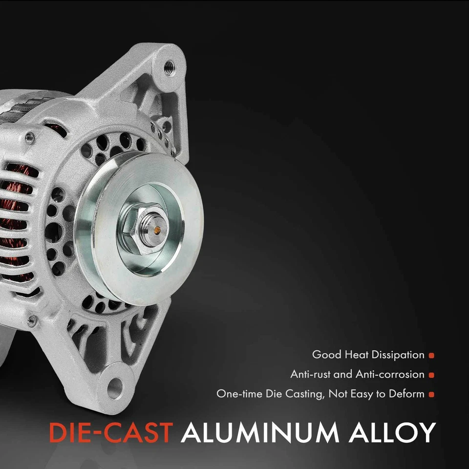 Alternador para Nissan D21 1990 1991 1992 1993 L4 2,4 L 60 Amp 12 voltios CW 1 ranura Foto 4 de 4