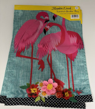 NWT WHIMSICAL FLAMINGO GARDEN FLAG 12.5" X 18"