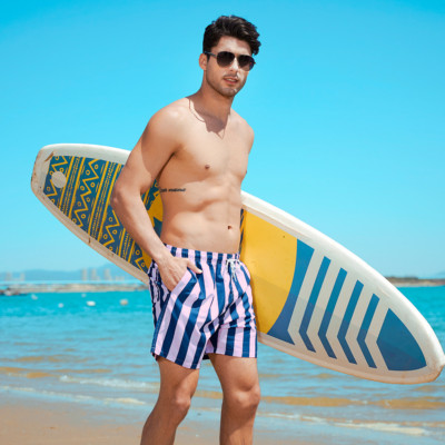 Herren Badeanzug gestreift, Boxershorts Meer Herren CAPRIBEACH