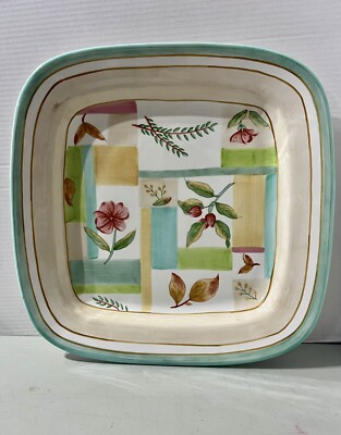 Garden Cafe by Sango 16  Square Platter Designed by Erica Friedman   RARE