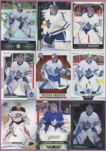 HUGE HURRICANES GOALIE FREDERIK ANDERSEN 42 ASS. CARDS LOT 26 DIFFERENT DENMARK - Picture 2 of 3