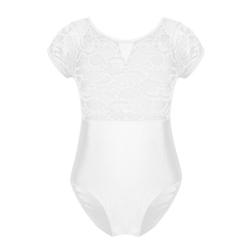 Kids Girls Ballet Leotard Splice Dance Gymnastics Athletic Bodysuit Activewear - Picture 27 of 48