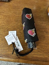 Coach Mini Umbrella With Heart Bolt Print NWT