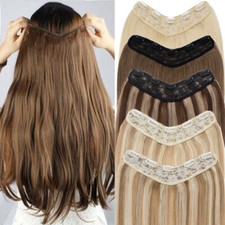 U Shape Russian 100 Remy Human Hair Extensions One Piece Clip In Full Head Weft