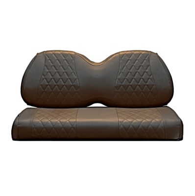 *NEW* Club Car EZ-ON 2PASS Diamond Stitch MOCHA Prec. Golf Cart Seat Cover  2PC