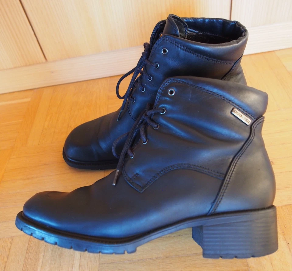 Damen Stiefeletten, Gr. 40, Leder, schwarz, Gino Ventori, top - Bild 4 von 4