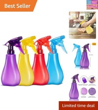 8 Oz Empty Plastic Spray Bottles with Adjustable Nozzle - Durable Trigger Spr...