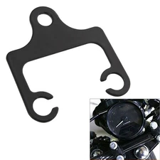 Universal Motorcycle Tachometer Speedometer Gauge Mount Bracket Holder Black Kit