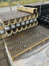 Stora Drain Self 100 Entwässerungsrinne 6,5m mit Gußrost B125