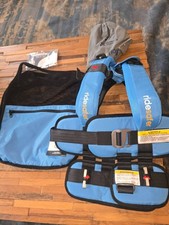 XL RideSafer Travel Vest Portable Car Seat Extra Large Black / Blue Lightweight
