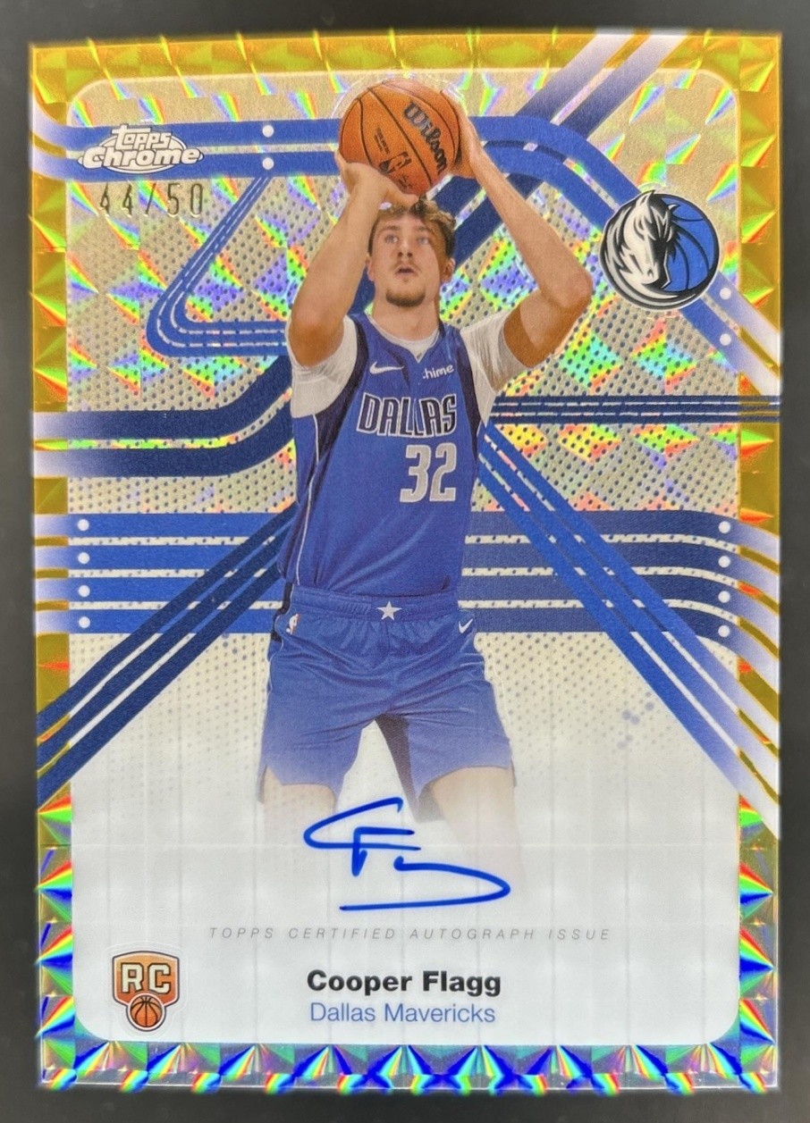 2025-26 Topps Chrome Cooper Flagg Next Stop RC Geometric Gold Auto #/50