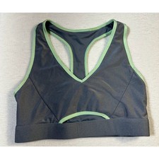 Fabletics Womens Low Impact Keyhole Sports Bra Storm cloud/sugared Lime S