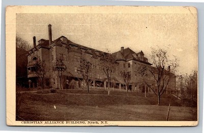 Christian Alliance Building Nyack NY Postcard RPPC 1910 Englewood NJ Postmark