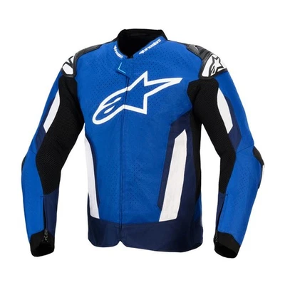 ALPINESTARS T GP AIR MOTORCYCLE JACKET BRIGHT BLUE NAVY WHITE MEDIUM - image 1 of 4
