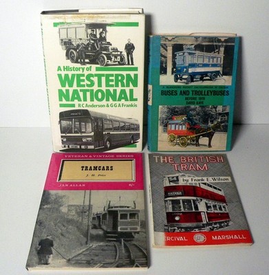 Four Book Bundle British Trams Buses Western National Tramcars Trolley Buses