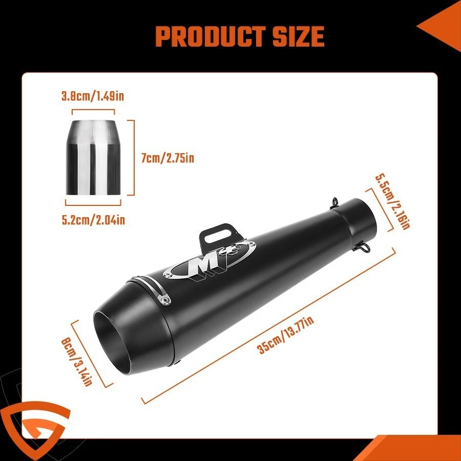 Motorcycle Exhaust Muffler Pipe DB Killer Slip On M4 Exhaust For Suzuki Yamaha - Image 4 of 4