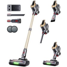 RENDOW Cordless Stick Vacuum 550W 45KPa 65Min LED Anti-Tangle Pet Hair