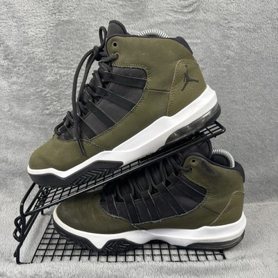 Air Jordan Sneaker UK 5 Max Aura Black Olive Canvas Damen Mid Top