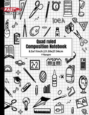 Quad Ruled Composition Notebook: Graph Paper Notebook 8.5 X 11 109 Sheets, Graph