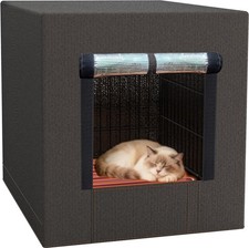 Cat Warming House Indoor, Heated Cat House for Outside Outdoor Winter Insulat...