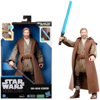 Star Wars Obi Wan Kenobi Galactic Action 12'' Figure NIB Hasbro w/ Sound Effects 