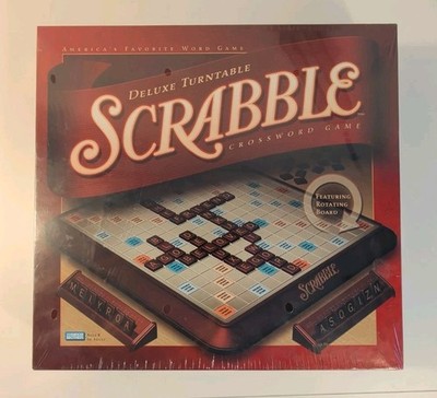 Scrabble Deluxe Turntable Edition Sealed Game 2001 Parker Brothers Vintage 