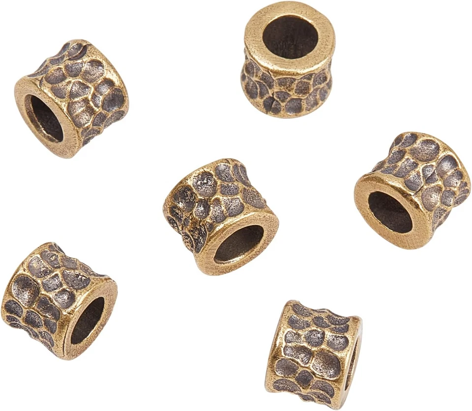 Dijes de latón antiguos de cuentas de paracord doradas de 11 mm, cuentas de cordón EDC para P... Foto 4 de 4