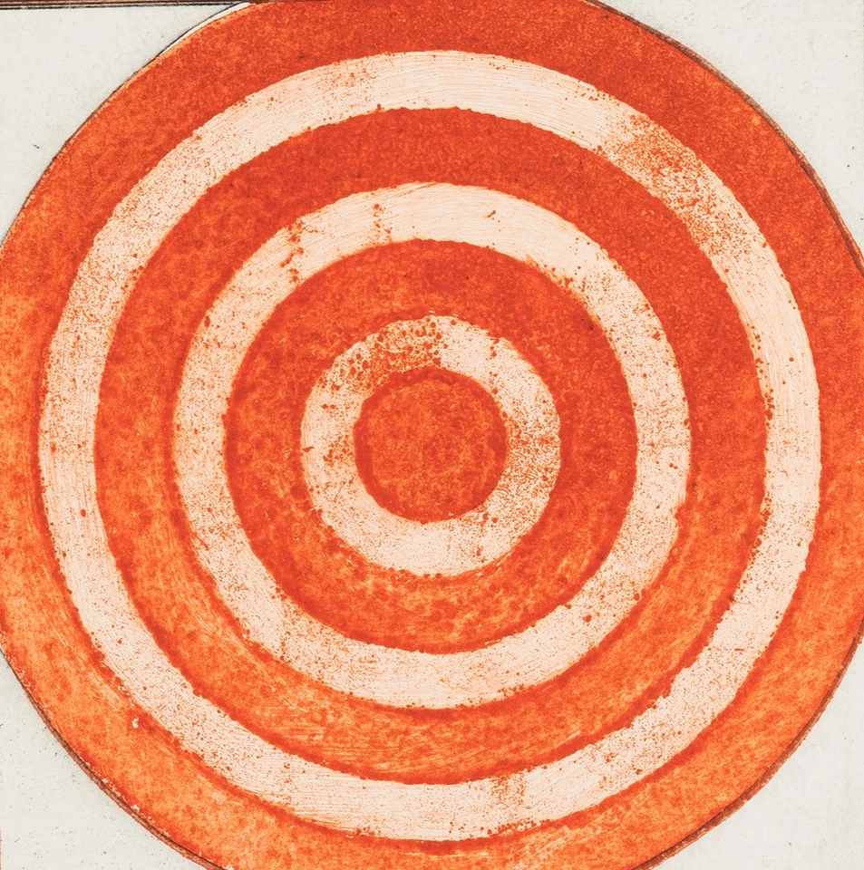 H. DIEDRICH (*1937), "Scheibe" Zielscheibe und Jagdhund,  1977, Radierung - Bild 4 von 4