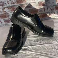 DEER STAGS NEW Black Wings Faux Leather Slip-on Dress Loafer Shoes Boys sz 5 5M